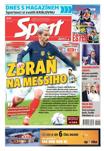 Obálka e-magazínu Sport 16.12.2022