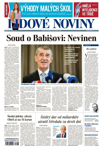 Obálka e-magazínu Lidové noviny 10.1.2023