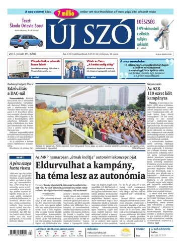 Obálka e-magazínu Új Szó 19.1.2015