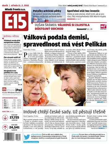 Obálka e-magazínu E15 11.2.2015