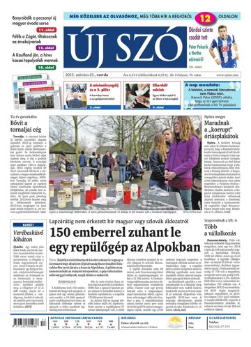 Obálka e-magazínu Új Szó 25.3.2015