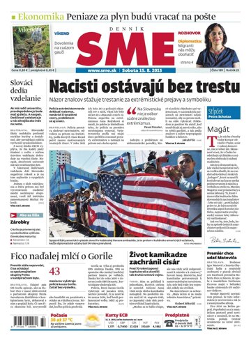 Obálka e-magazínu SME 15.8.2015