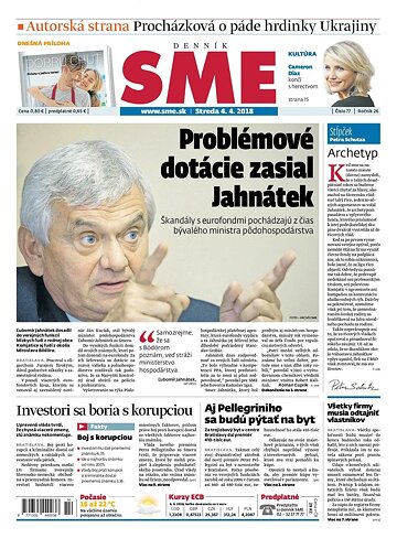 Obálka e-magazínu SME 4.4.2018