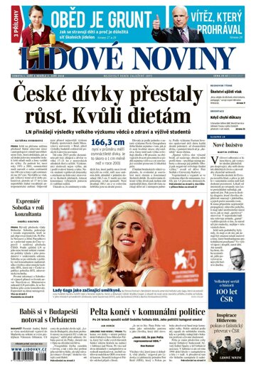 Obálka e-magazínu Lidové noviny 1.9.2018