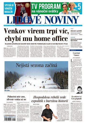 Obálka e-magazínu Lidové noviny 18.12.2020