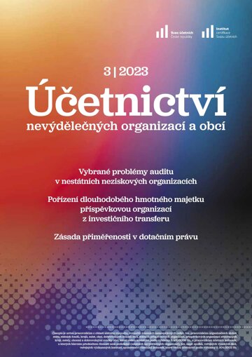 Obálka e-magazínu Účetnictví nevýdělečných organizací a obcí 3/2023