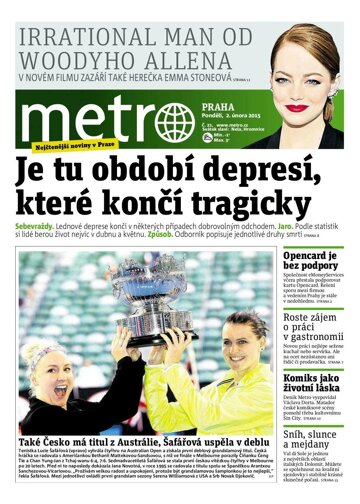 Obálka e-magazínu deník METRO 2.2.2015