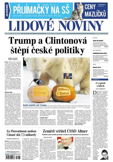 Obálka e-magazínu Lidové noviny 8.11.2016