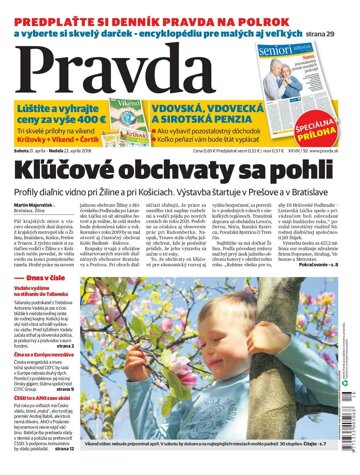 Obálka e-magazínu Pravda 21. 4. 2018