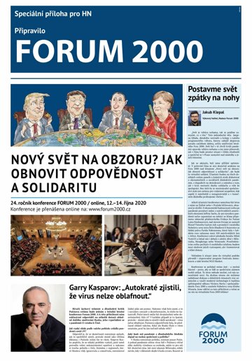 Obálka e-magazínu Hospodářské noviny - příloha 196 - 9.10.2020 Forum 2000