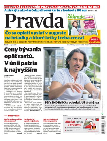 Obálka e-magazínu Pravda 7. 8. 2024