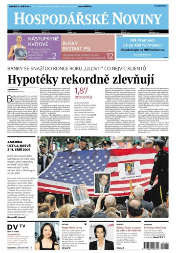 Obálka e-magazínu Hospodářské noviny 177 - 12.9.2016