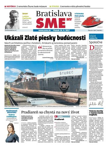 Obálka e-magazínu SME MY Bratislava 16/7/2017