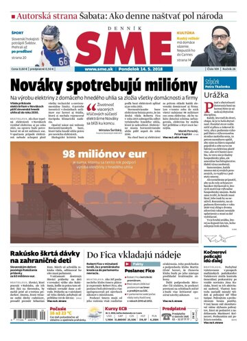 Obálka e-magazínu SME 14.5.2018