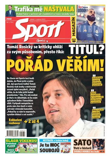 Obálka e-magazínu Sport 1.4.2022