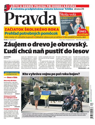 Obálka e-magazínu Pravda 24. 9. 2022