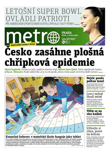 Obálka e-magazínu deník METRO 3.2.2015