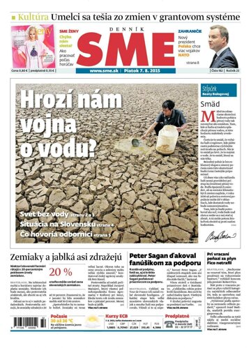 Obálka e-magazínu SME 7.8.2015