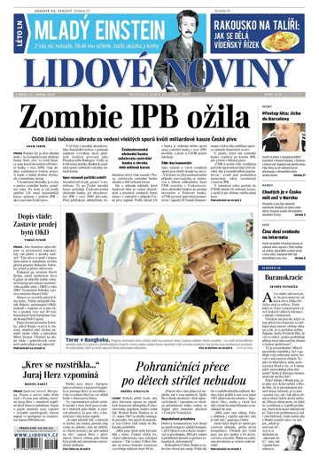 Obálka e-magazínu Lidové noviny 19.8.2015