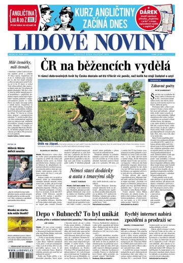 Obálka e-magazínu Lidové noviny 18.9.2015