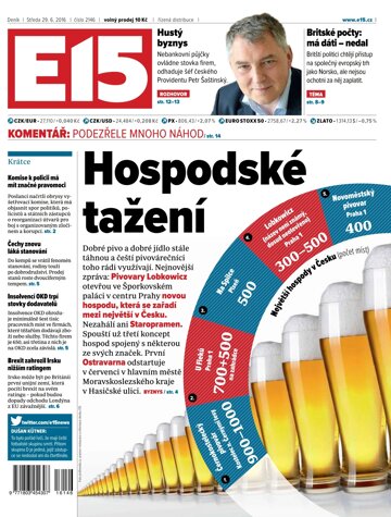 Obálka e-magazínu E15 29.6.2016