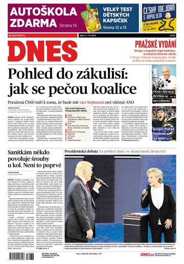 Obálka e-magazínu MF Dnes 11.10.2016