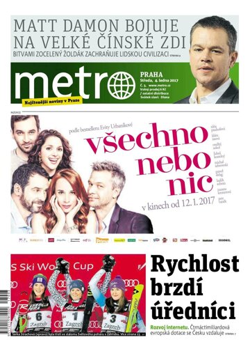 Obálka e-magazínu deník METRO 4.1.2017