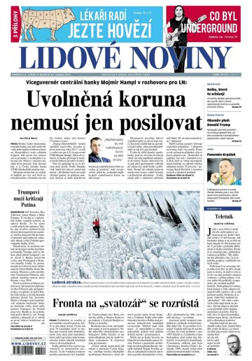 Obálka e-magazínu Lidové noviny 14.1.2017