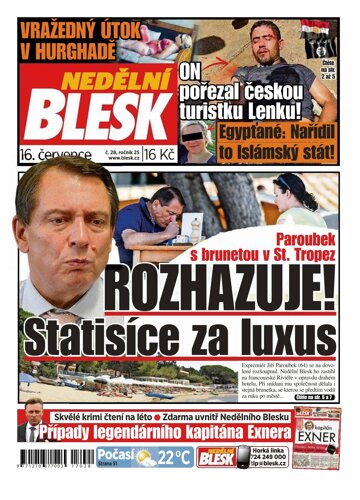 Obálka e-magazínu Nedělní Blesk 16.7.2017