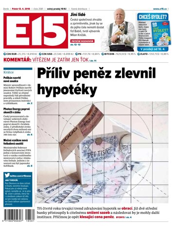 Obálka e-magazínu E15 13.4.2018