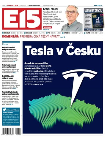 Obálka e-magazínu E15 15.1.2019