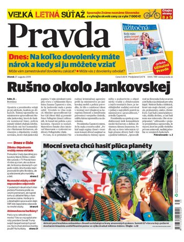 Obálka e-magazínu Pravda 27. 8. 2019