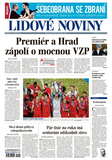 Obálka e-magazínu Lidové noviny 24.8.2020