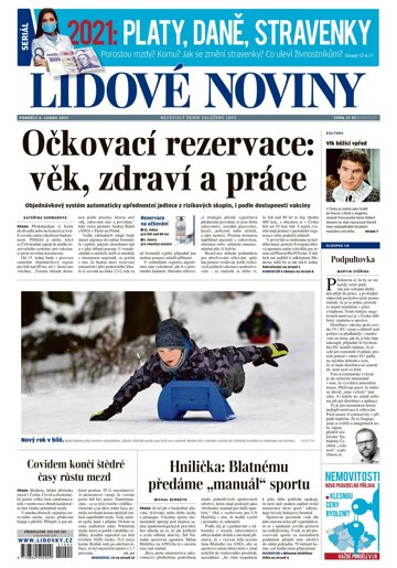 Obálka e-magazínu Lidové noviny 4.1.2021