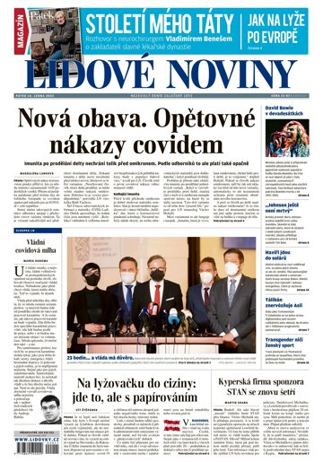 Obálka e-magazínu Lidové noviny 14.1.2022