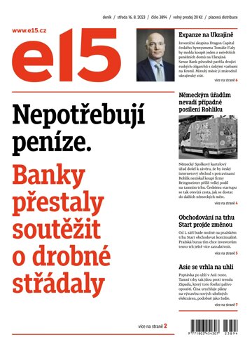 Obálka e-magazínu E15 16.8.2023