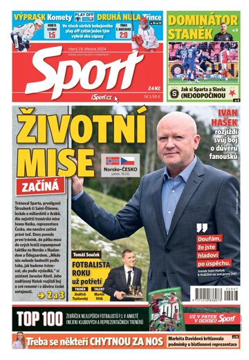 Obálka e-magazínu Sport 19.3.2024