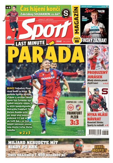 Obálka e-magazínu Sport 27.9.2024