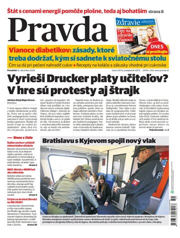 Obálka e-magazínu Pravda 16. 12. 2024