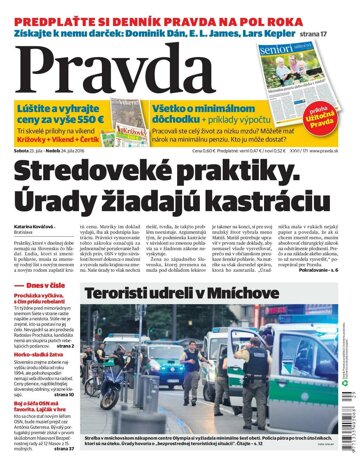 Obálka e-magazínu Pravda 23. 7. 2016