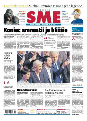 Obálka e-magazínu SME 16.3.2017