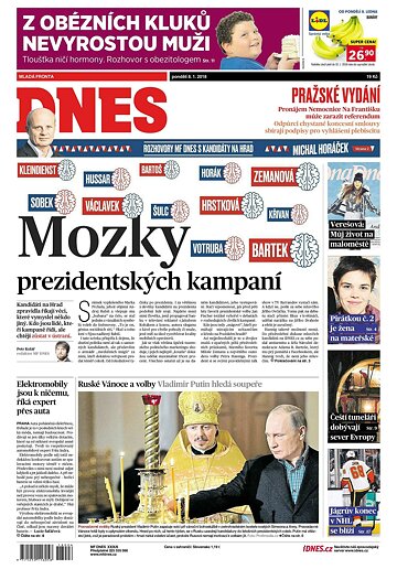 Obálka e-magazínu MF Dnes 8.1.2018