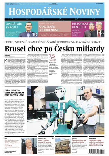 Obálka e-magazínu Hospodářské noviny 112 - 12.6.2018