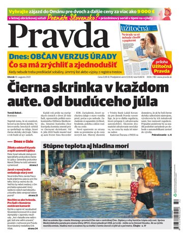 Obálka e-magazínu Pravda Dennik 10. 8. 2021