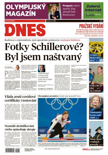 Obálka e-magazínu MF Dnes 3.2.2022