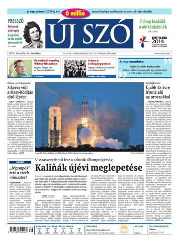 Obálka e-magazínu Új Szó 6.12.2014