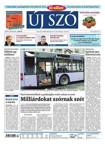 Obálka e-magazínu Új Szó 23.1.2015