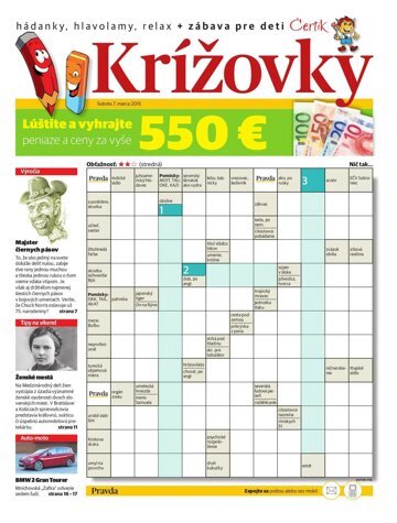 Obálka e-magazínu Krížovky 7. 3. 2015