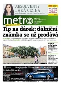 Obálka e-magazínu deník METRO 28.11.2012