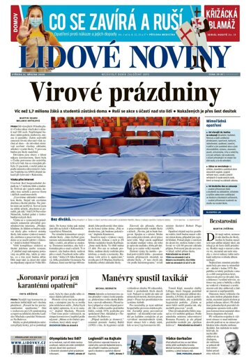 Obálka e-magazínu Lidové noviny 11.3.2020